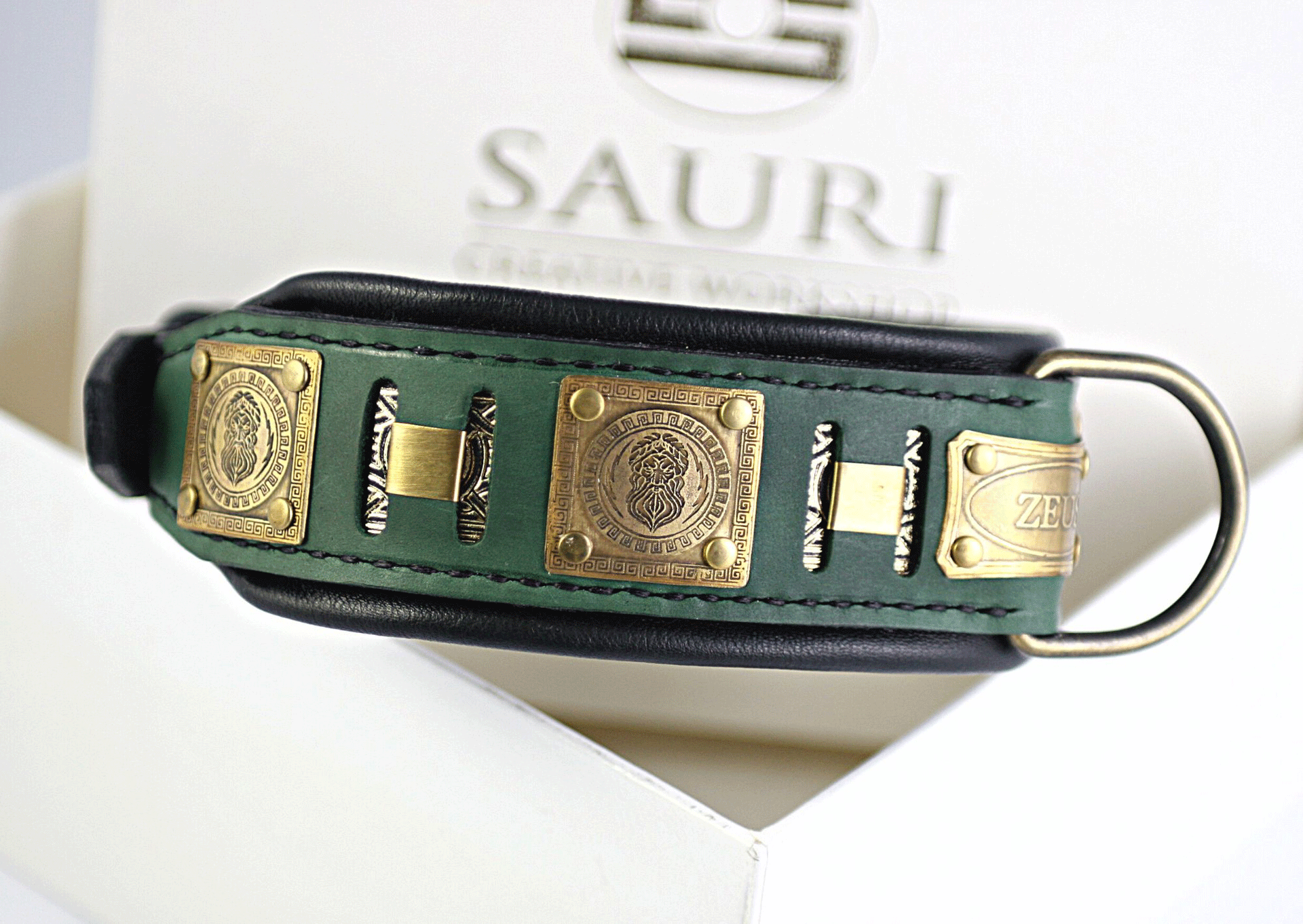 ZEUS  Custom dog collar with name - Sauri Dog Collars