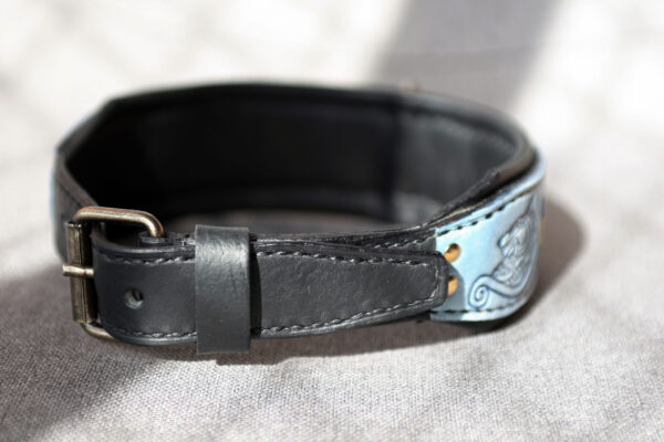 FENRIR leather dog collar by Workshop Sauri