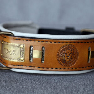 Luxury designer dog collar MAASAI by Workshop Sauri