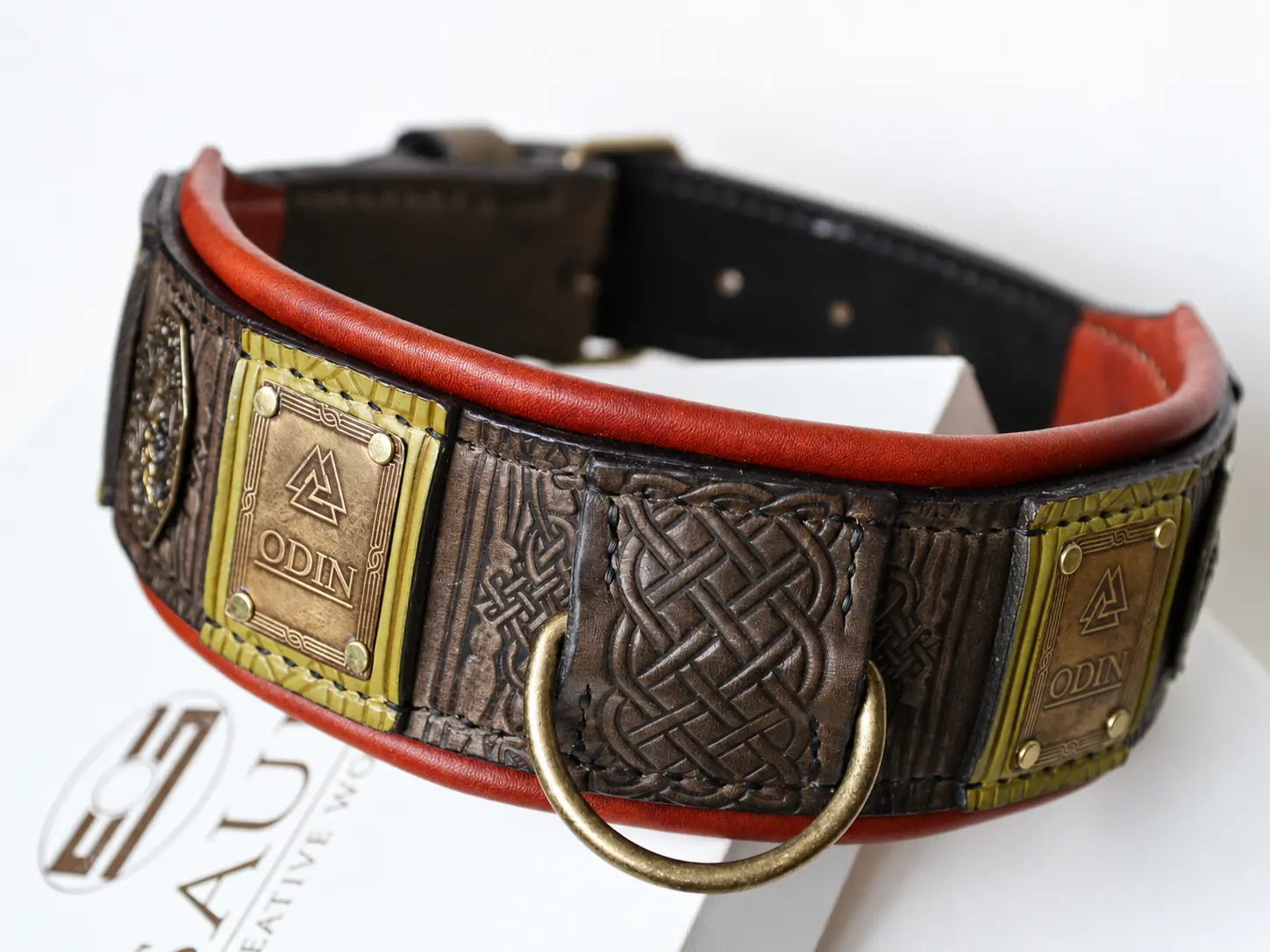 Odin custom big dog collar by Workshop Sauri