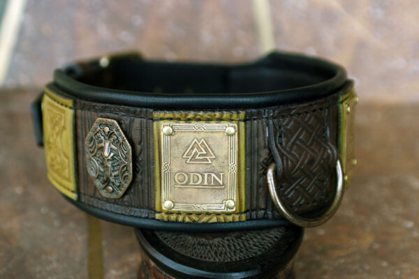 Odin big dog leather collar by Workshop Sauri