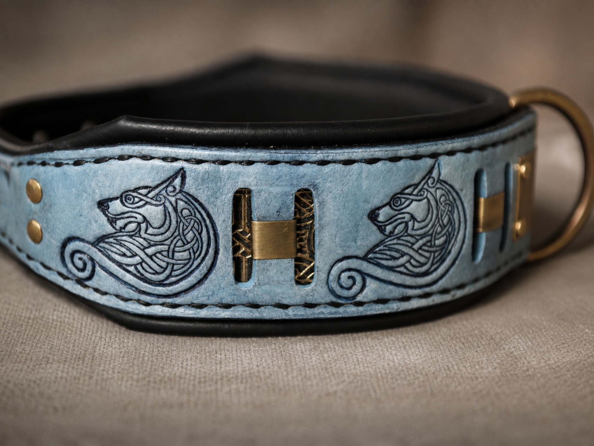 Personalized Viking dog collar FENRIR by SAURI