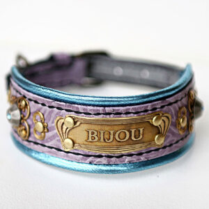 Personalized bling dog collar ROCOCO by SAURI