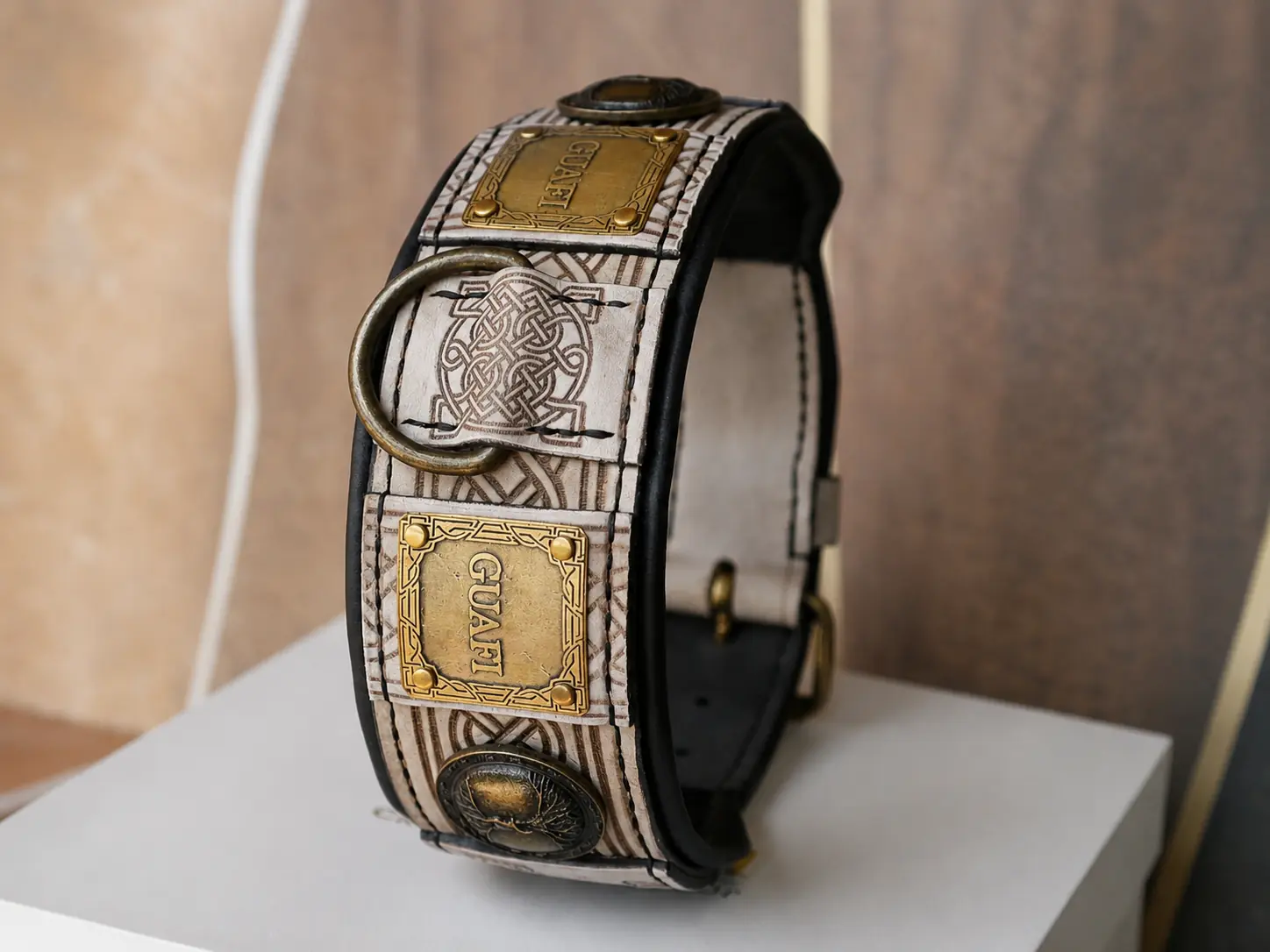 THOR wide viking dog collar by SAURI