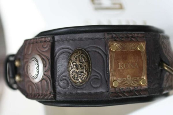 personalized leather dog collar