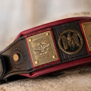SPQR custom engraved Roman dog collar by SAURI