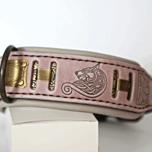 Handmade leather dog collar FENRIR by SAURI